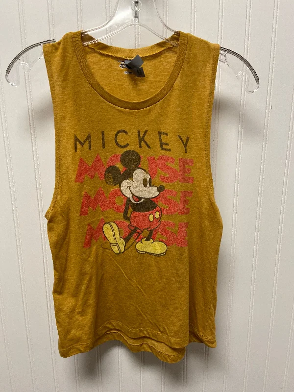 Top Sleeveless Basic By Disney Store In Yellow, Size: S